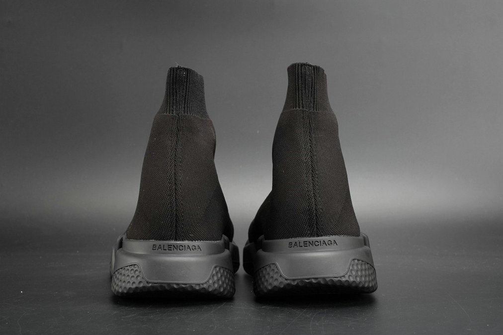 Balenciaga Speed Trainer All Black Stretch Knit Shoe Balenciaga For Sale